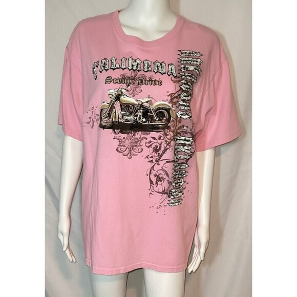 Soft Pink Harley Ride Tee - Size L - Picture 1 of 9